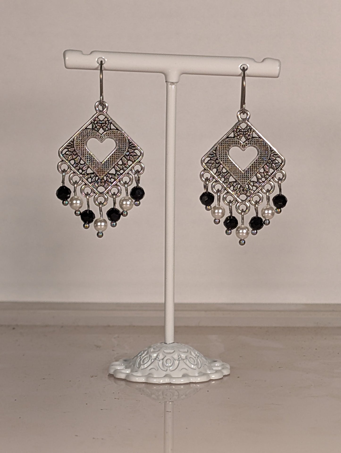 Heart Mix Chandelier Earrings in Assorted Colors CEHM