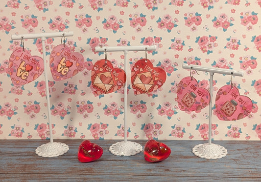 I Love You! Heart Earrings ILYHE