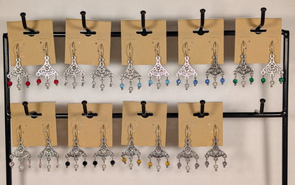 Daisy Mix Chandelier Earrings in Assorted Colors CEDM
