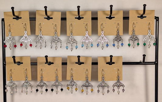 Daisy Mix Chandelier Earrings in Assorted Colors CEDM