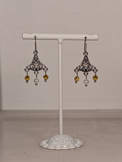 Daisy Mix Chandelier Earrings in Assorted Colors CEDM