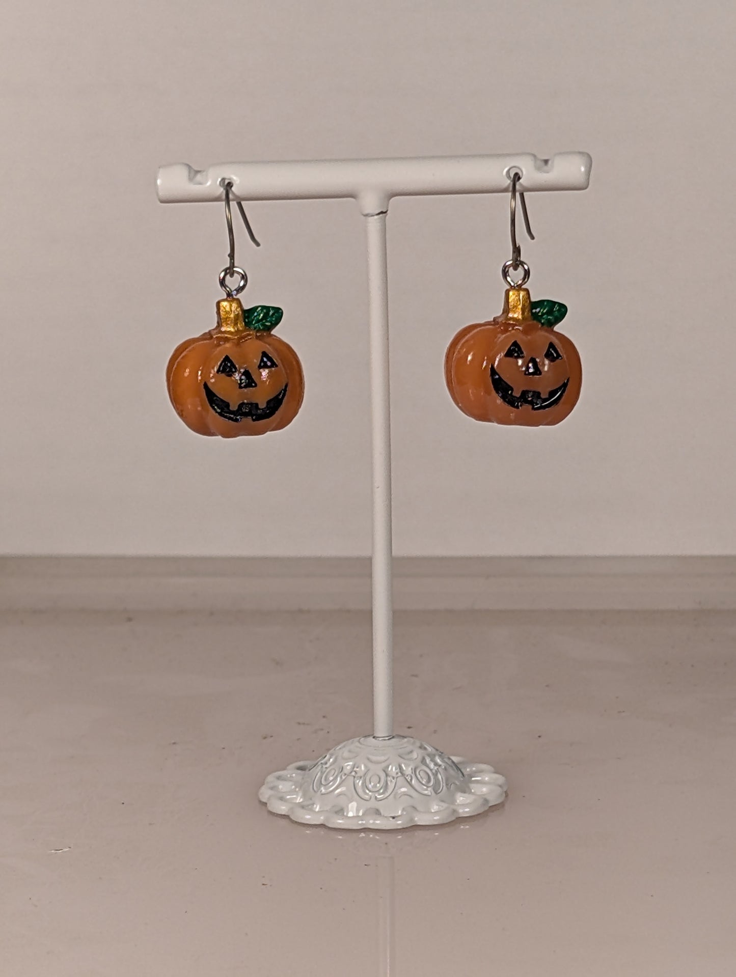 Halloween 3D Jack-o-lantern Earrings H3DJ