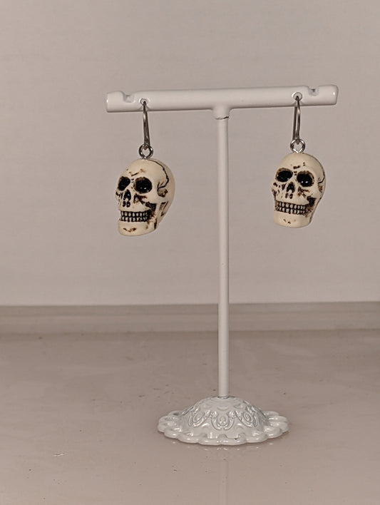 Halloween 3D Skull Earrings H3DS