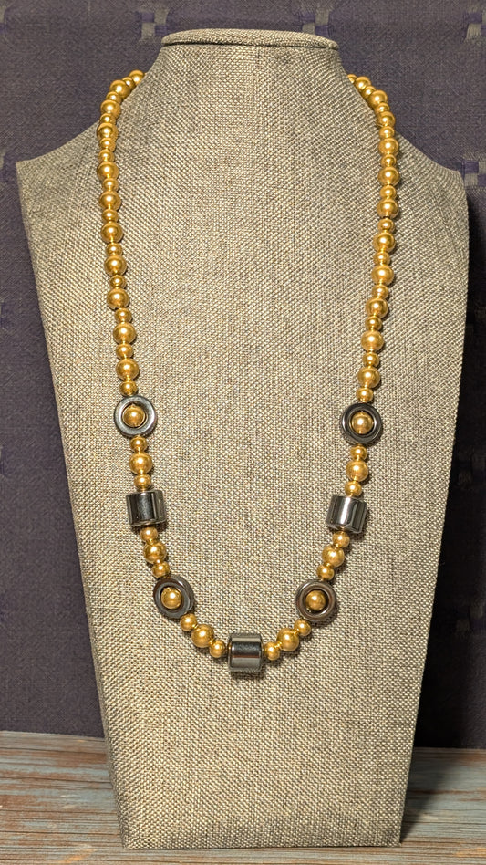 Hematite with Golden Stainless Steel N10