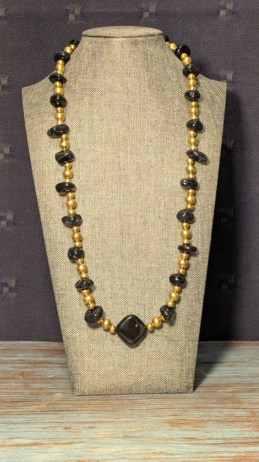 Onyx and Agate with Golden Stainless Steel N4